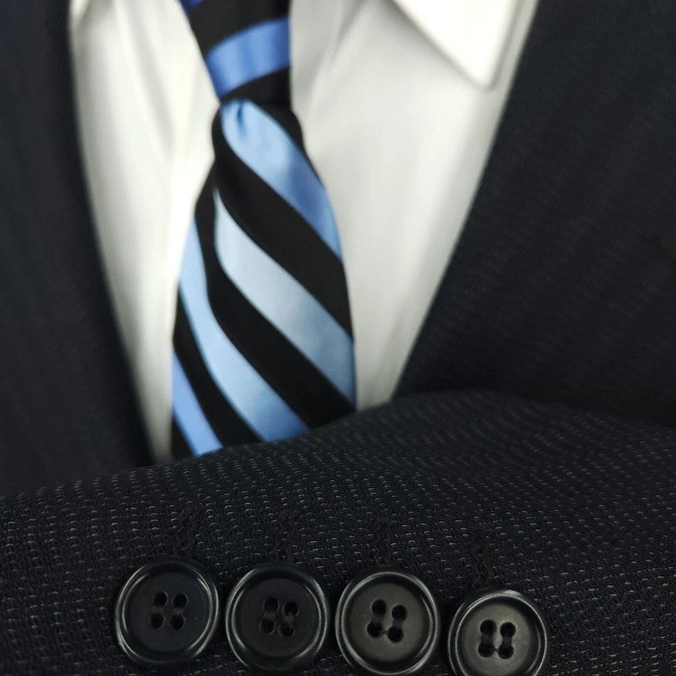 Hugo Boss Blazer Mens 40S Black Einstein Omega Sports Coat Suit Jacket Vtg USA - Image 4 of 4