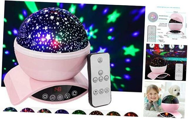 Elecstars Night Lights, Rechargeable Star Projector with Remote Control