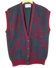 Pendleton 100 Wool Sweater Vest Women's Size Medium Petite Acadamia Preppy Vtg