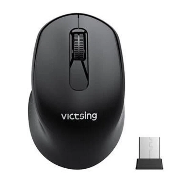 Victsing Mini Ergonomic Wireless Mouse 2.4G Quiet Mouse With USB Receiver - Image 2 of 3