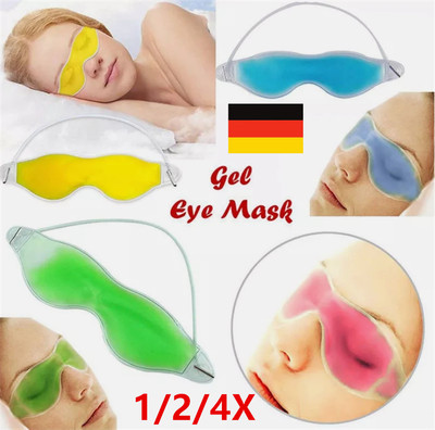 1-4Stück Wiederverwendbare Augenmaske Gel Schlafmaske Kühl kissen kühlende Maske