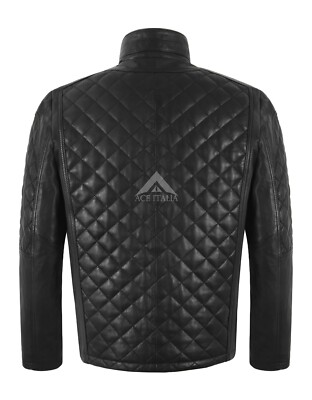 [H]SHEEP LEATHER 70‘S SPORTS JACKET Men's 70'S Retro Real Leather Jacket 100% Lambskin Napa Bomber