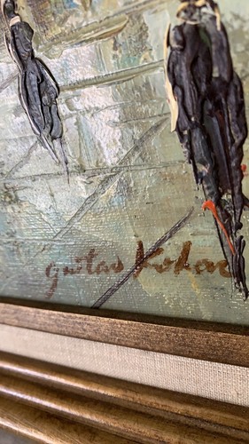 Gemälde von Gustov Kohar zertifiziert von Artistic Interiors Rahmenmaße 23 x 19 - Bild 3 von 9