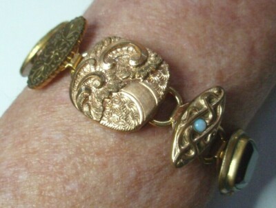 Unique One-of-a-Kind Bracelet Repurposed From Antique Cufflinks Really Neat