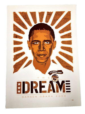 RARE! Barack Obama Dream CRO Screen Printed 2008 Presidential Campaign ...