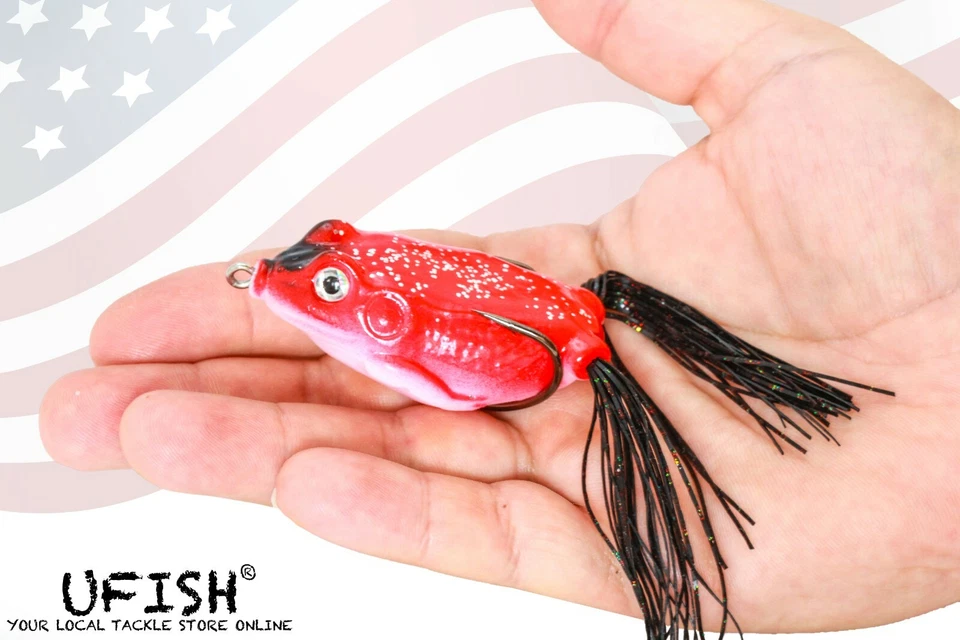 UFISH Soft Frog Lures 10PCS Set Bass Top Water Colourful Fishing Lot Crankbait - Image 4 of 4