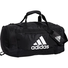 ADIDAS DEFENSE MEDIUM 25" DURBLE Duffel Gym Bag BLACK WHITE WATER RESIST NWT $55