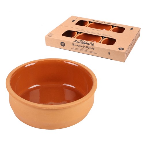 Juego de 2 platos de tapas de terracota cazuelas españolas para servir tazones de oliva esmaltados - Imagen 3 de 20