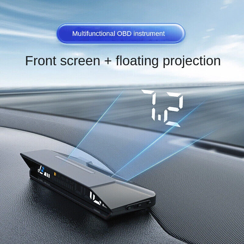 Accesorios Coche Head Up Display HUD OBD Doble Pantalla Aceite Temperatura Alarma RPM Foto 4 de 4