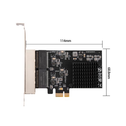 PCIe 1x 4 Ports Gigabit Ethernet Controller Card 1000Mbps NIC RTL8111H Chips - Picture 5 of 6