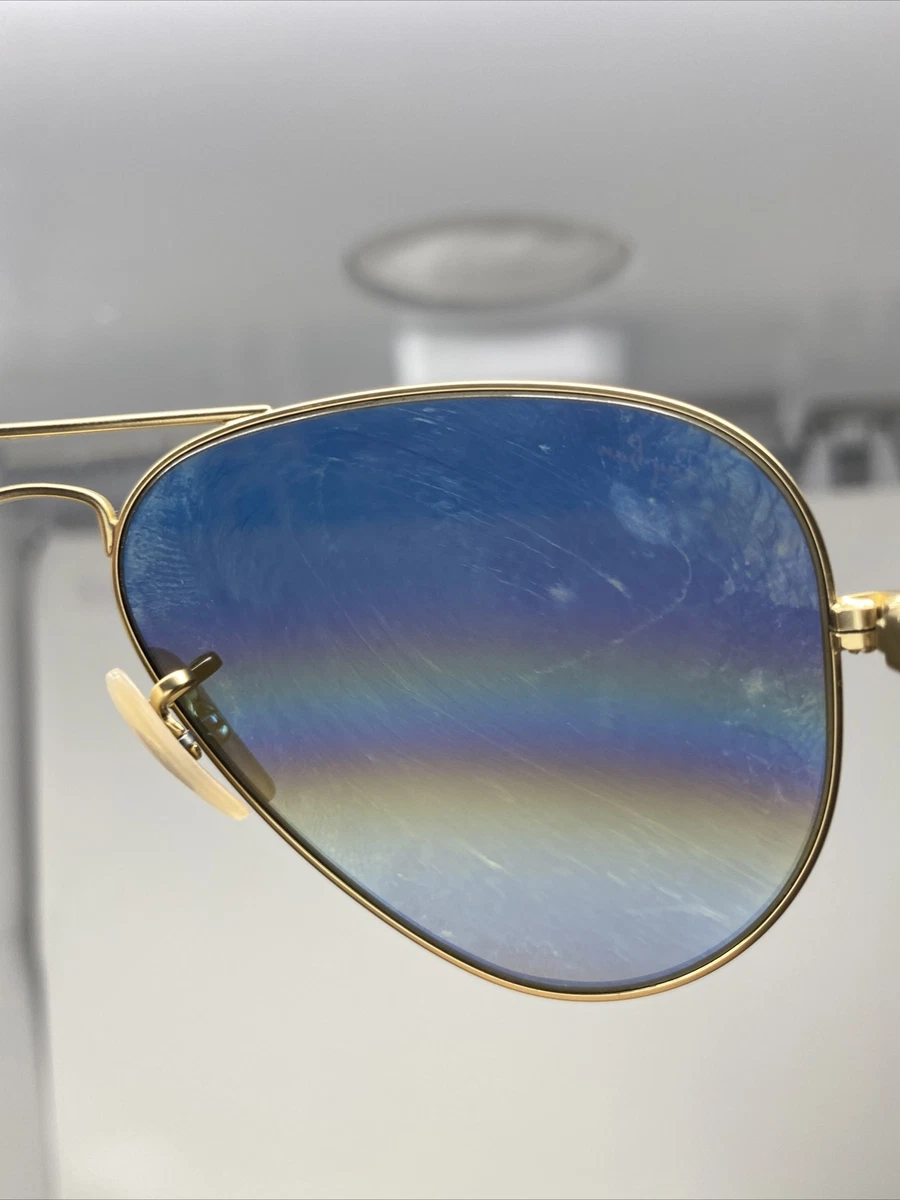 RAY BAN CARBON FIBER AVIATOR RB 8307 112 85 MATTE GOLD BROWN 58 14