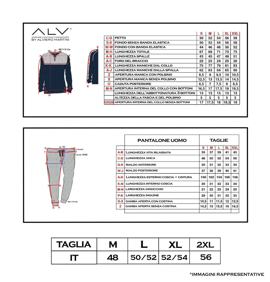 ALV by Alviero Martini Pigiama Da Uomo Lungo In Tessuto Jacquard Punto Milano - Immagine 3 di 3