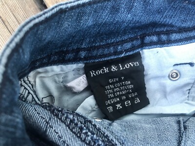 Vintage Rock and Love R&L Womens Jeans sz 7 Bling y2K Stretch