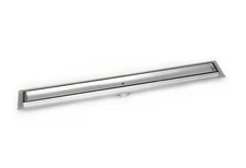 SereneDrains 304 SS Brushed Nickel Tile in Linear Shower Drain Kit Floor 16"-90"