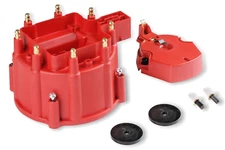 MSD 8416 Distributor Cap and Rotor HEI, Red, GM & Chevy V8 HE, Internal Coil