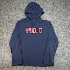 Polo Ralph Lauren Men  s Size Large Spell Out Embroidered Lightweight Hoodie