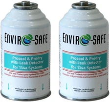 AC Proseal & Prodry with Leak Detector for R134a Systems, 2 Cans (All in One)