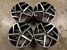 18" x4 Golf Dallas Style Alloy Wheels Gloss Black Machined VW MK5 MK6 MK7 5x112