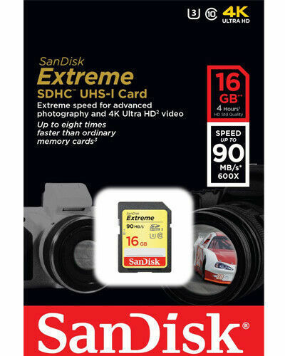 SanDisk EXTREME 16GB 32GB 64GB 128GB SD SDHC SDXC Camera Memory card 4K V30 AU - Picture 2 of 11