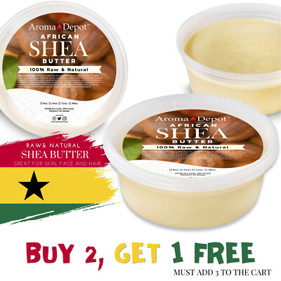 8 oz. Organic African Shea Butter Ivory Raw From GHANA Natural UNREFINED Pure