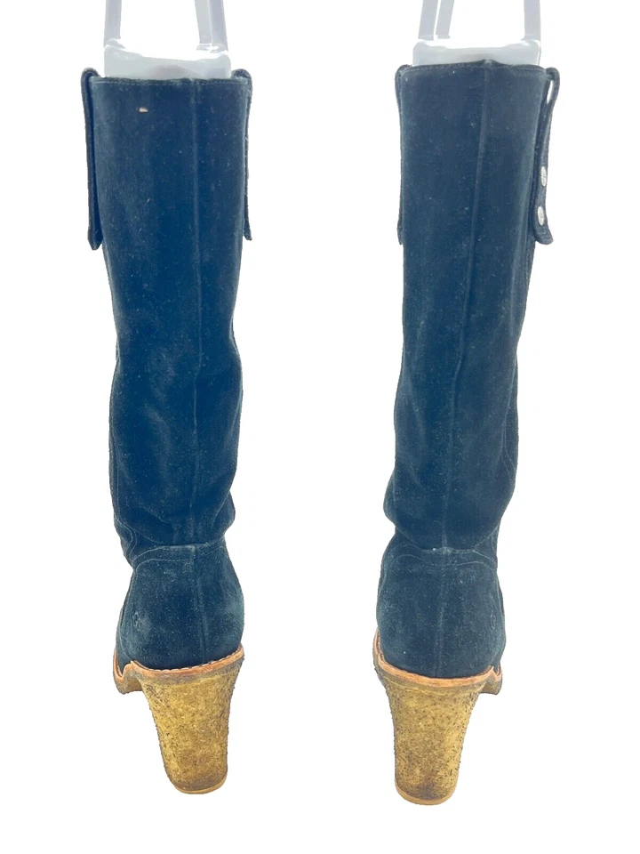 UGG Australia Josie Botas Con Tacón De Cuero Negro Para Mujeres T.39 US.8 UK.6,5 - Imagen 4 de 4