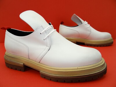 424 Business Schnürschuhe Halbschuhe Herren Schuhe Leder Gr.40 Off White