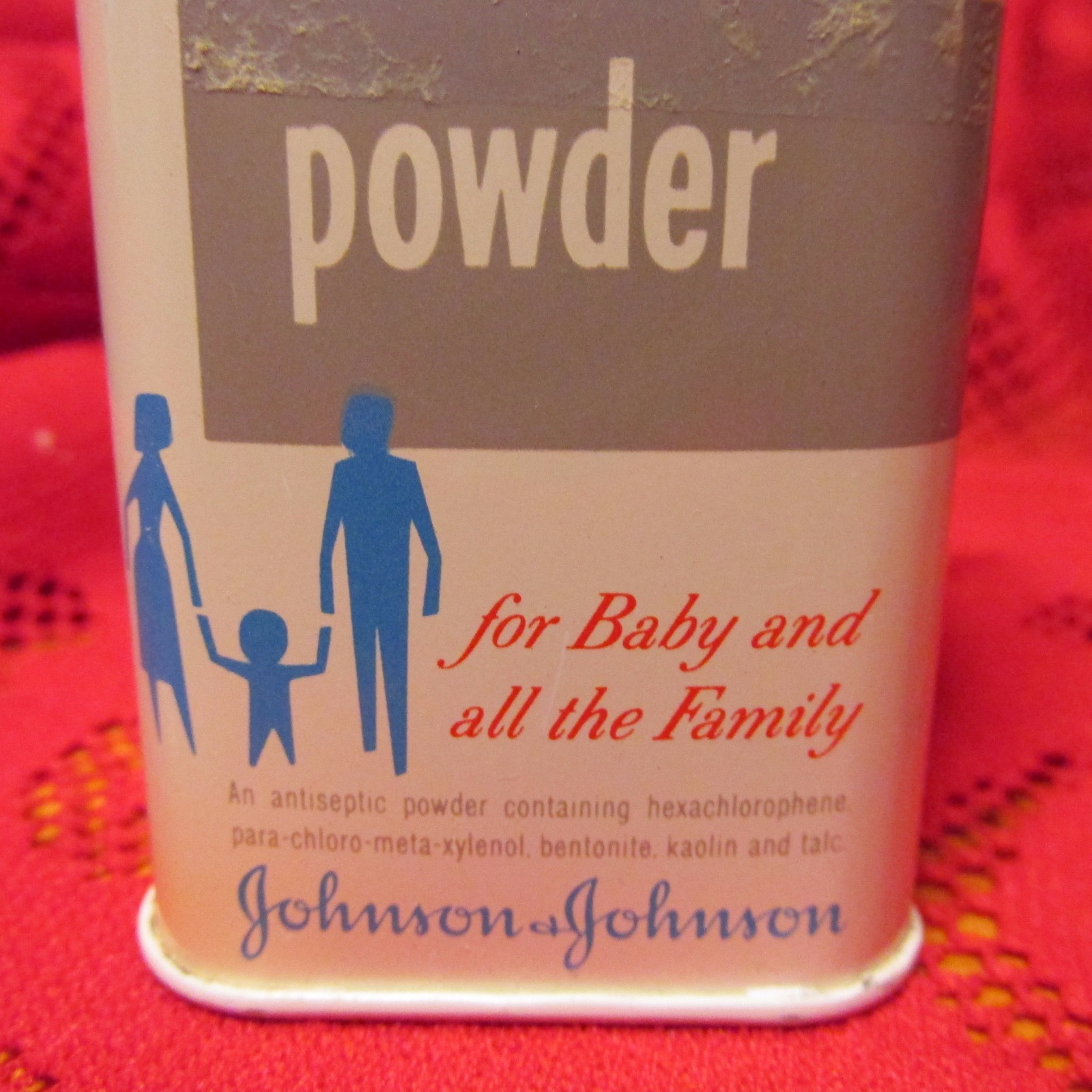 1959 Advertising Tin Johnson's Medicated Powder Johnson & Johnson New