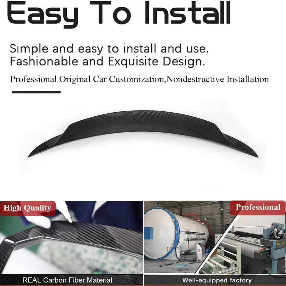 Alerón trasero de fibra de carbono apto para Infiniti G37 09-15 Q60 13-15 cupé Foto 2 de 4