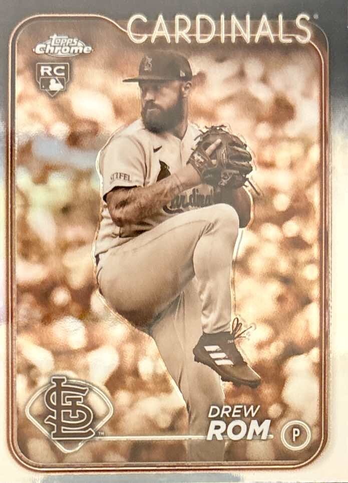 2024 Topps Chrome - Sepia Refractor #195 Drew Rom (RC) Cardinals