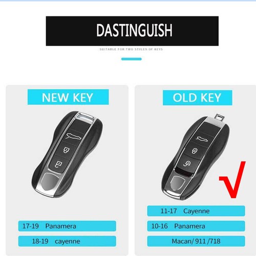 Red Remote Smart Key Shell Holder Cover For Porsche Cayenne Panamera Macan 911 - Picture 3 of 4