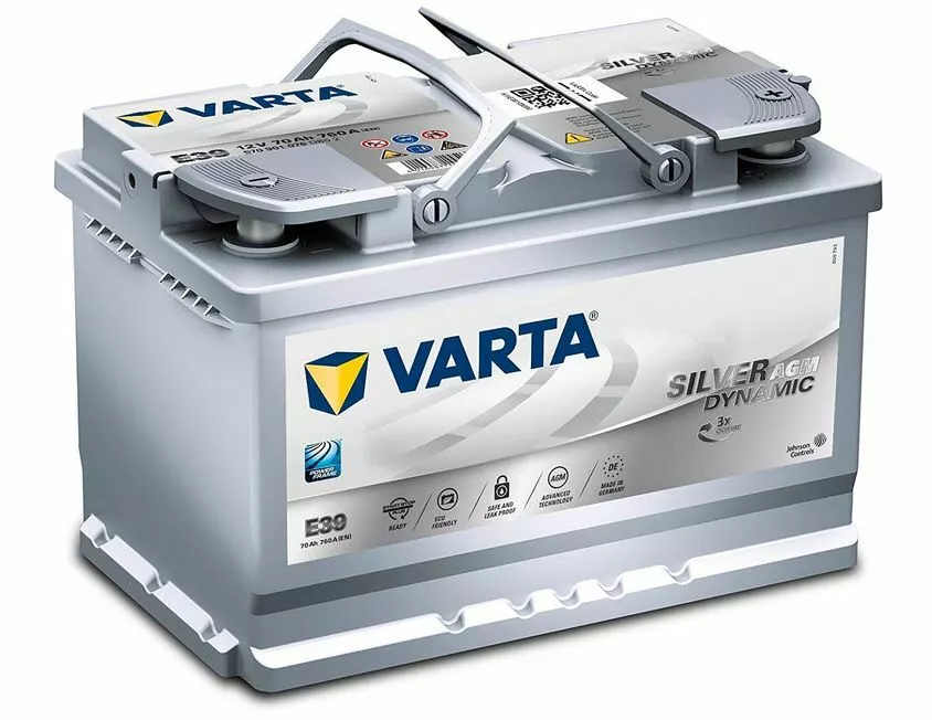 Varta A7 Silver Dynamic 12V 70Ah 760A/EN AGM Start-Stop (ex E39) Car Battery