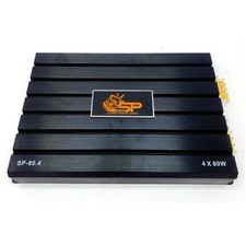 1 SP AUDIO SP-80.4D amplificatore 4 x 80 watt rms 4 ohm cofano bagagliaio auto