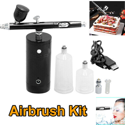 Airbrush Kit Kompressor Kit Wiederaufladbar für FX Makeup Tattoo Painting N3I0