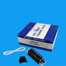 200PCS/Box TBR-20 Rail-Mount Terminal Blocks 20A 600VAC Copper Parts New