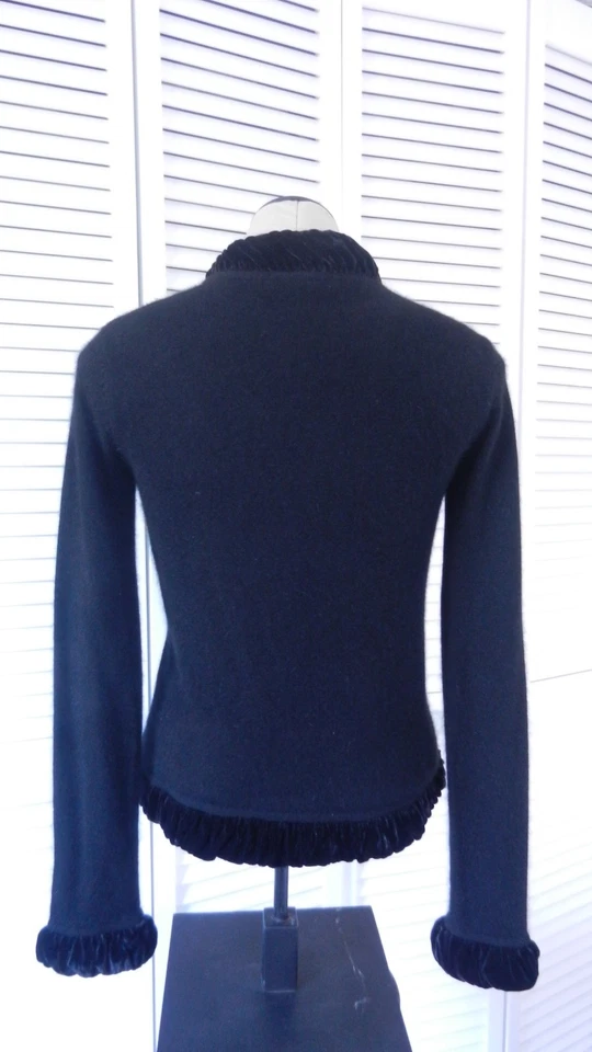 NWT Mac & Jac women's black long sleeve angora blend open front cardigan, M/M - Image 2 of 4