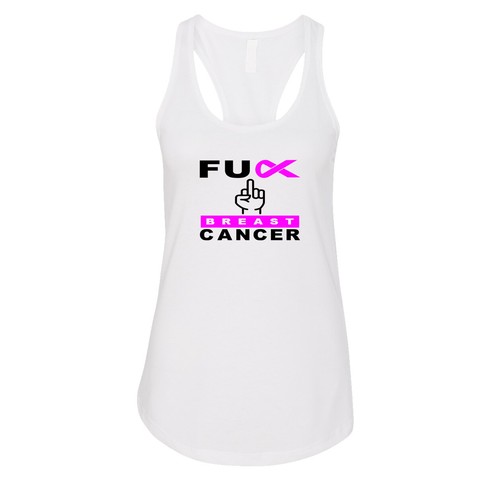 Camiseta sin mangas Fu*k Breast Cancer para mujer - Imagen 1 de 2
