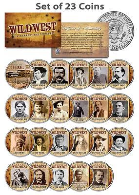 WILD WEST / OLD WEST OUTLAWS Complete Set of 23 U.S. Mint JFK Half Dollar Coins