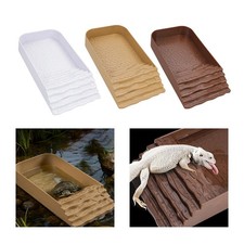 Turtle Bathing Pool Tortoise Water Bowl for Turtle Bearded Dragon