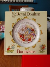 Royal Doulton Bunnykins Christening Plate - Boxed VINTAGE - Unused