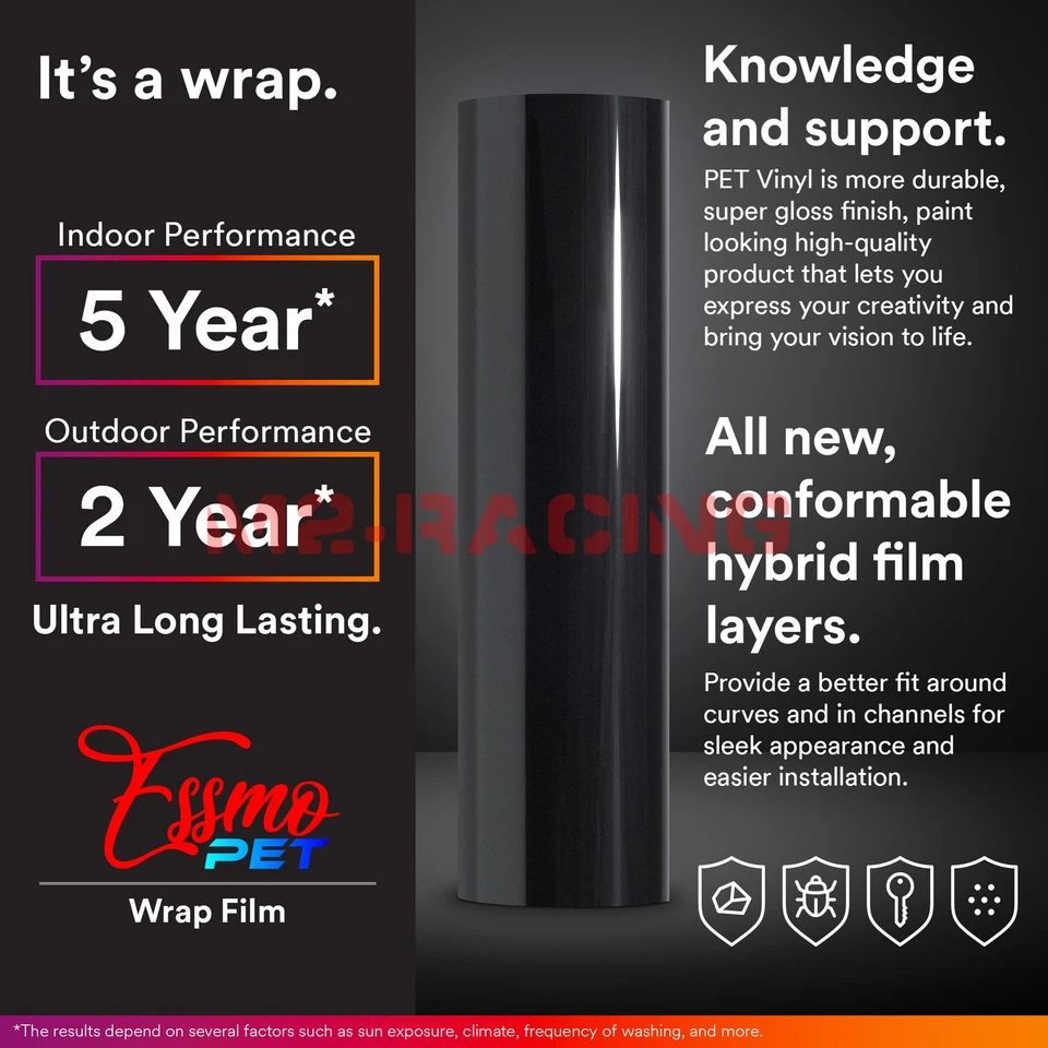 Calcomanía envolvente de vinilo rosa paige súper brillante ESSMO PET brillante como pintura Foto 4 de 4