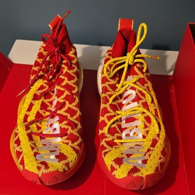 adidas Pharrell x Crazy BYW CHINESE NY 2019 EE8688 Red/Yellow Primeknit Low Top