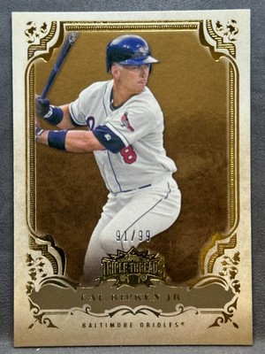Cal Ripken Jr. 2013 Topps Triple Threads #45 Gold 91/99 Baltimore Orioles HOF
