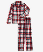 Holiday Lane Kid's Pajamas 2 PC Set Winterton Red Plaid, Size 6-7 Family PJ NWT