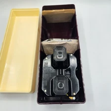 View-Master Bakelite Storage Box, Vintage Viewer, 3 Inserts Nice
