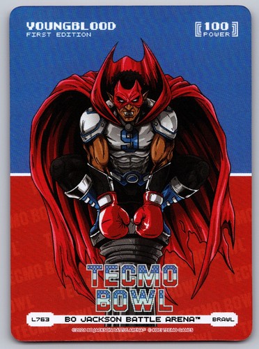 2026 BOBA Tecmo Bowl Youngblood L763 First Edition Logofoil Brawl Bryce Young