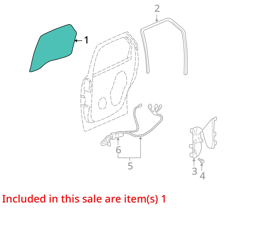 ПОДХОДИТ ДЛЯ 2001-2005 PONTIAC AZTEK ОКНА ASM RR S/D 10422522 - НОВЫЙ OEM 10422522 - Изображение 2 из 3