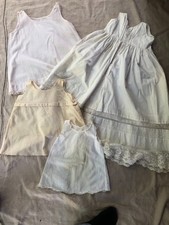 Antique LOT Baby child Slip Gown Dress Heirloom doll slip