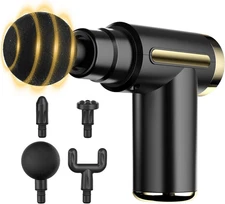 cotsoco Mini Handheld Massage Gun, Deep Tissue with 6 Speeds, Cordless Black