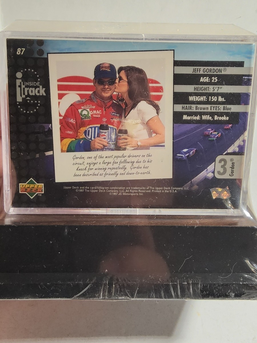 1999 Jeff Gordon NASCAR #24 Pepsi paint scheme car/upper deck card