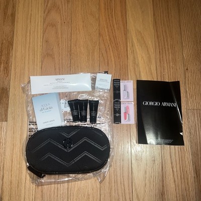 ARMANI BEAUTY 9 pc TRAVEL SET Bag, EDP, Brush, Eye Cream, Primer, Lip Gloss 2025